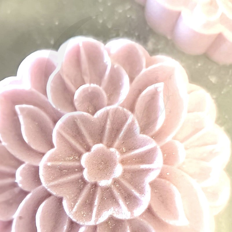 Pink flower bath bomb